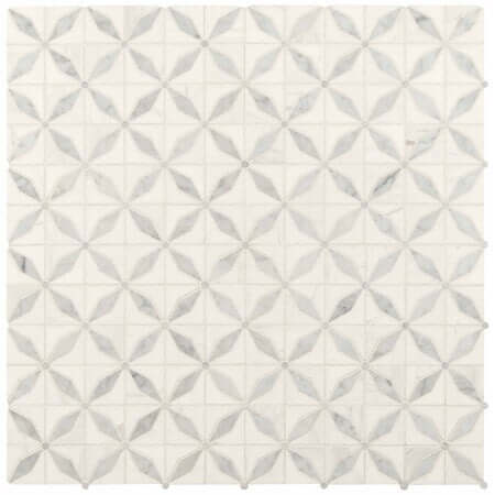 MSI Bianco Starlite 12x12 Polished Marble Mosaic Tile