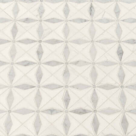 MSI Bianco Starlite 12x12 Polished Marble Mosaic Tile