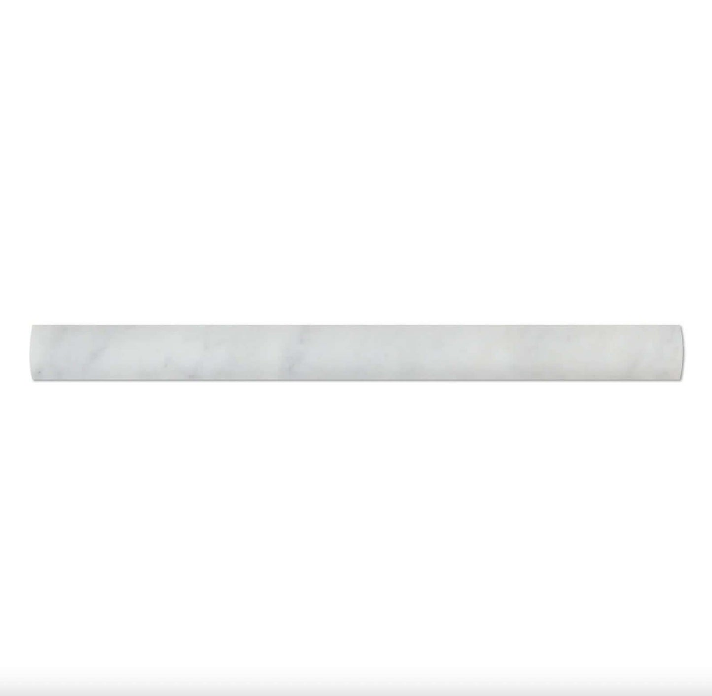 Carrara White Marble Honed Quarter - Round Trim Molding