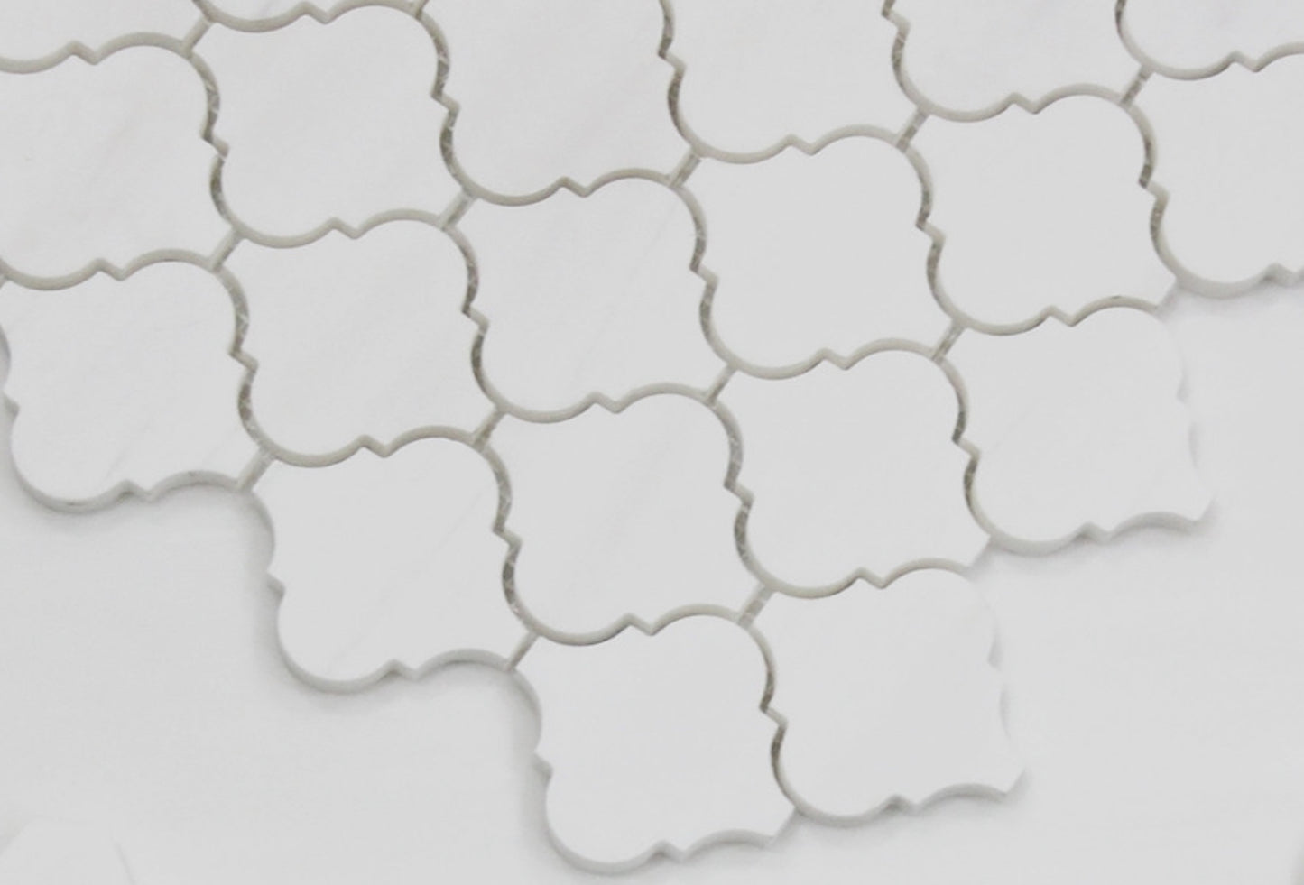 3” Bianco Dolomite Arabesque Mosaic