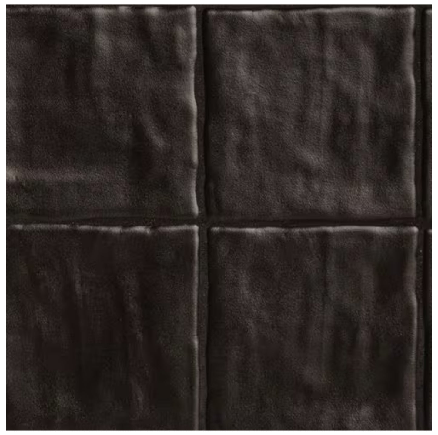 Zelyge Midnight Zest 4x4 Satin Ceramic Zellige Look Wall Tile