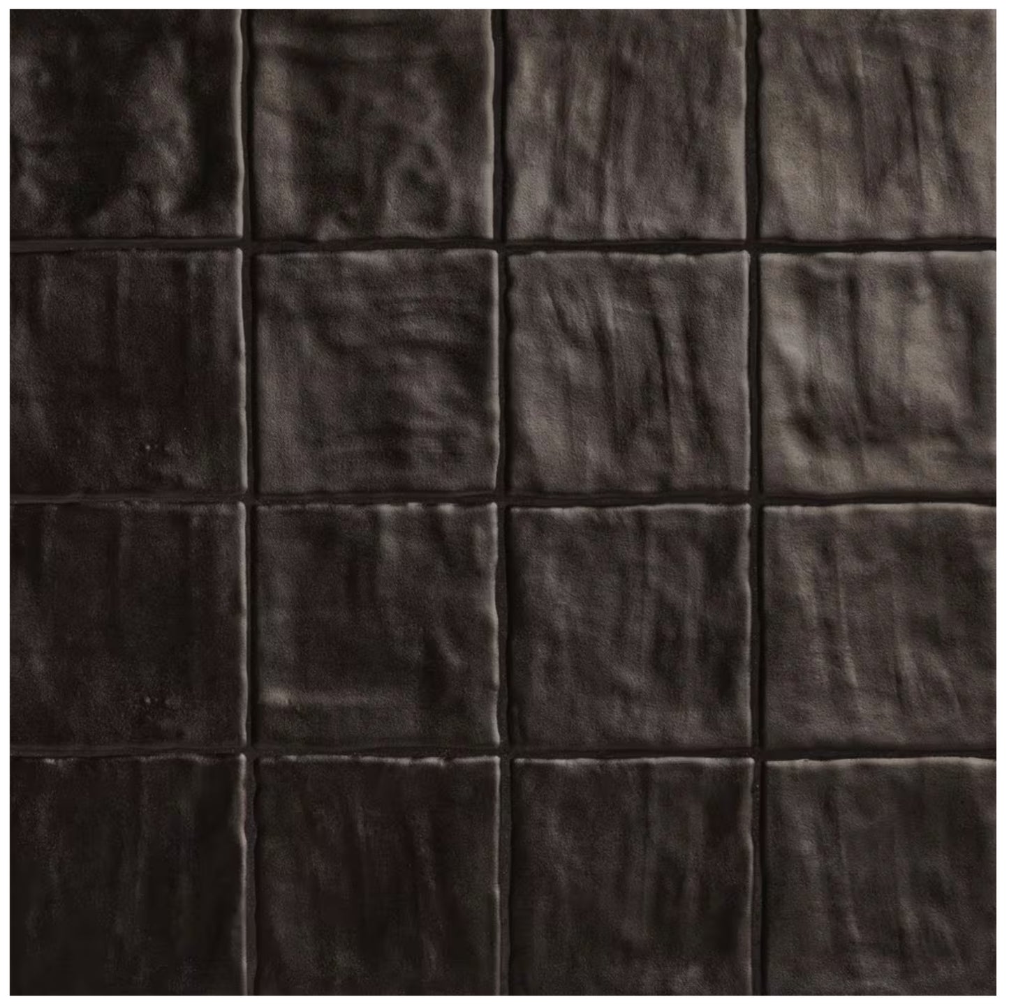 Zelyge Midnight Zest 4x4 Satin Ceramic Zellige Look Wall Tile