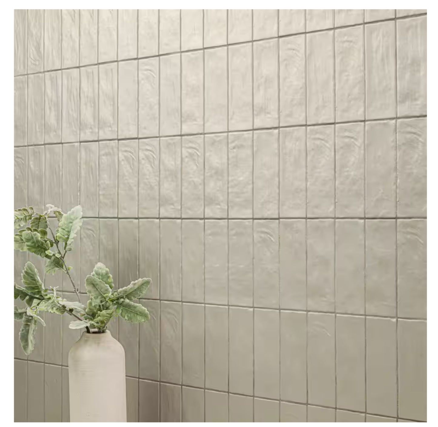 Zelyge Aloe Zest 2.5x8 Satin Ceramic Zellige Look Wall Tile
