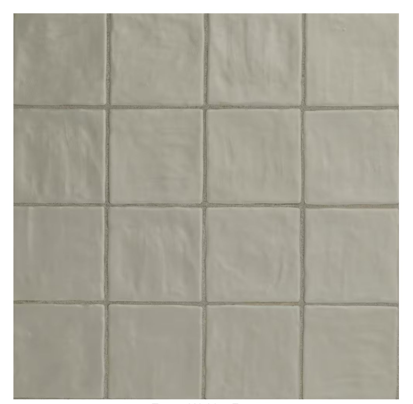 Zelyge Aloe Zest 4” x 4” Satin Ceramic Zellige Look Wall Tile