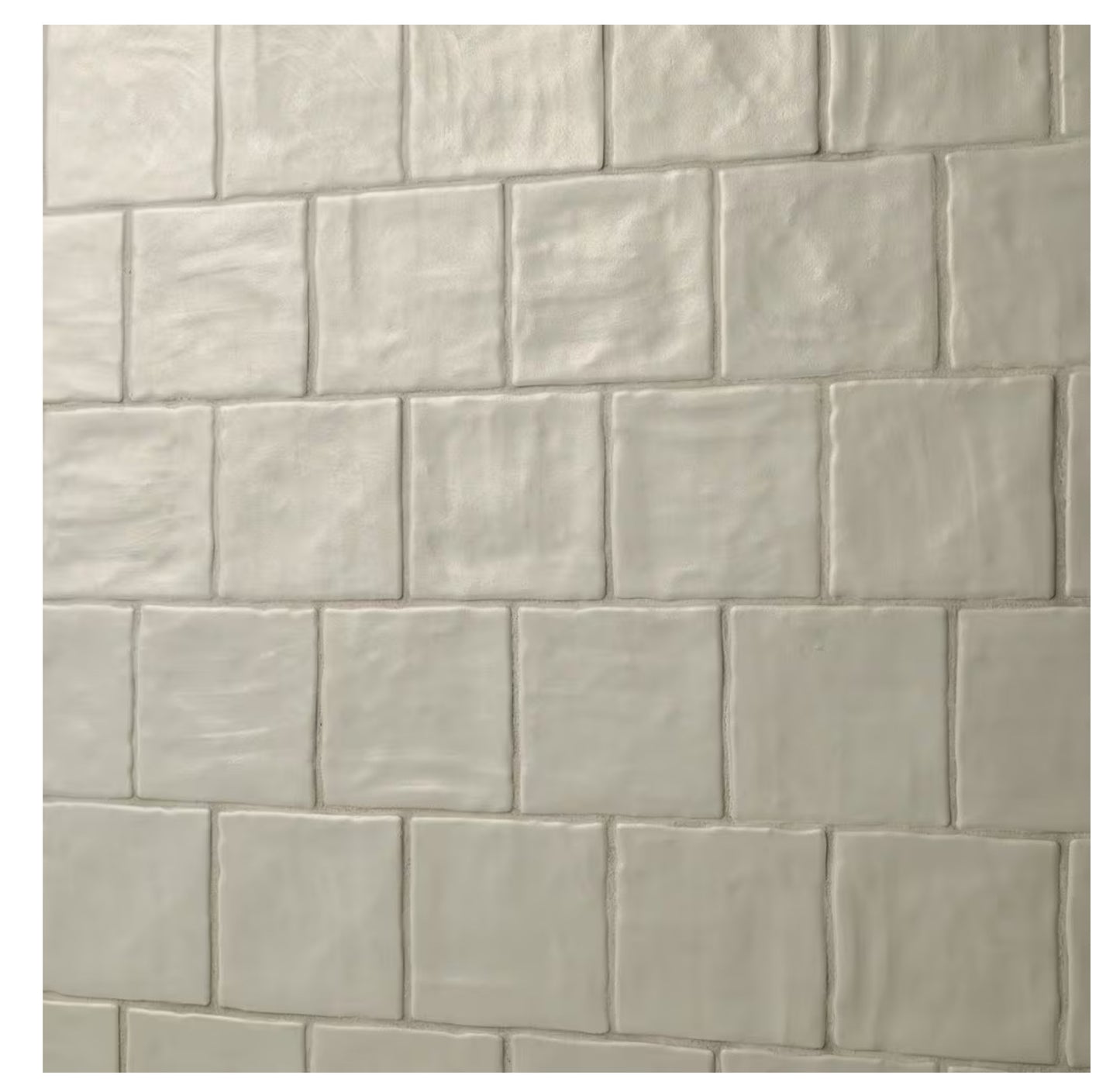 Zelyge Aloe Zest 4” x 4” Satin Ceramic Zellige Look Wall Tile