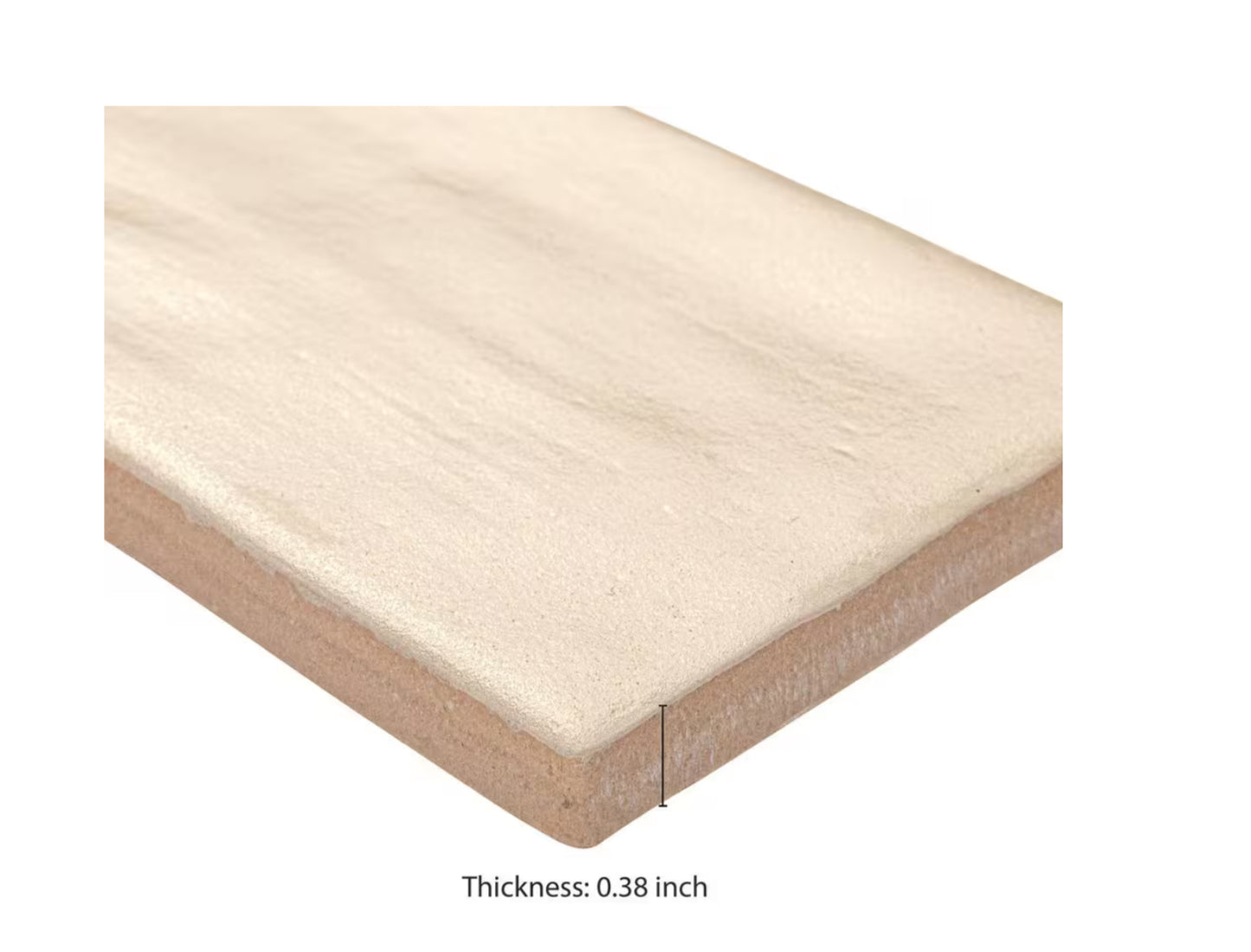 Zelyge Sand Zest 2.5" x 8" Satin Ceramic Zellige Look Wall Tile