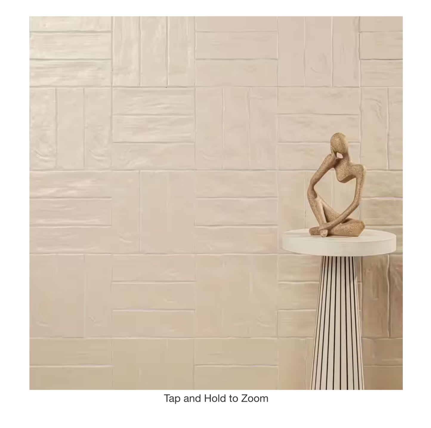 Zelyge Sand Zest 2.5" x 8" Satin Ceramic Zellige Look Wall Tile