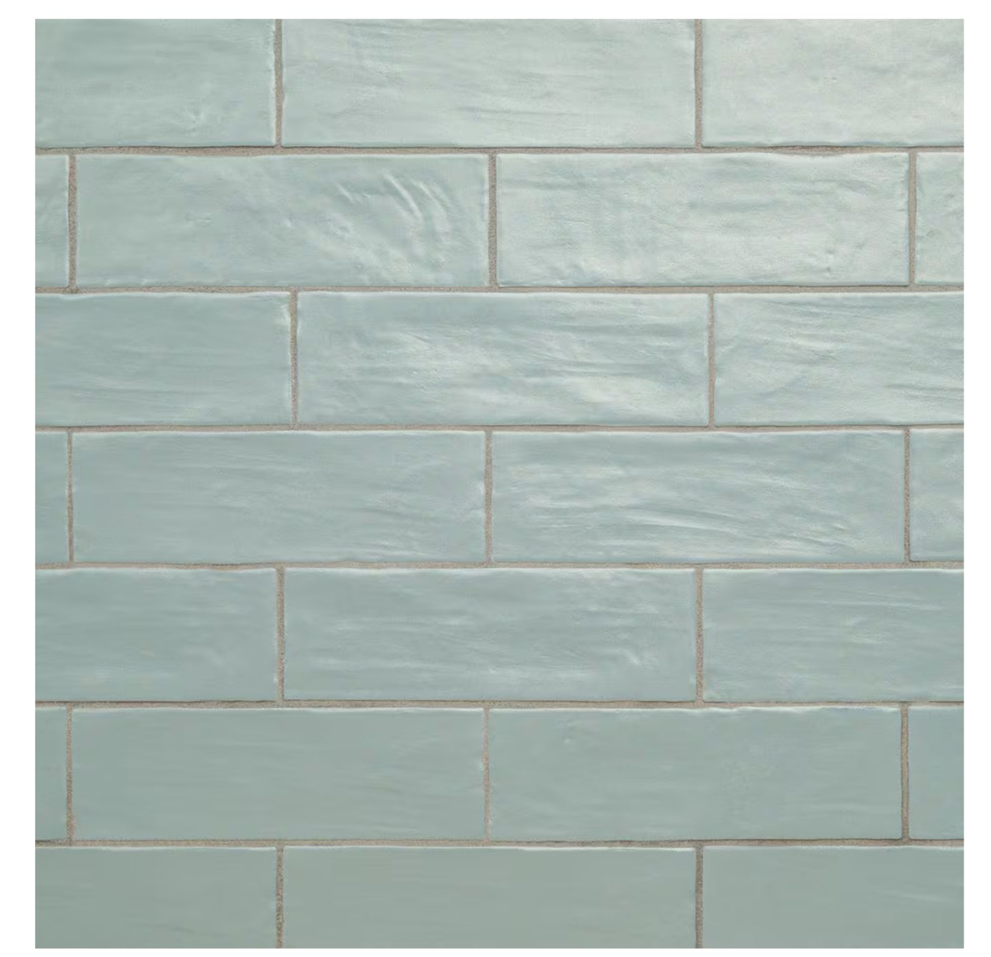 Zelyge Sky Zest Subway 2.5 in. x 8 in. Satin Ceramic Zellige Look Wall Tile
