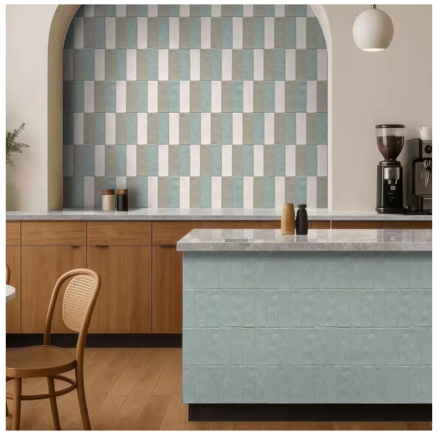 Zelyge Sky Zest Subway 2.5 in. x 8 in. Satin Ceramic Zellige Look Wall Tile