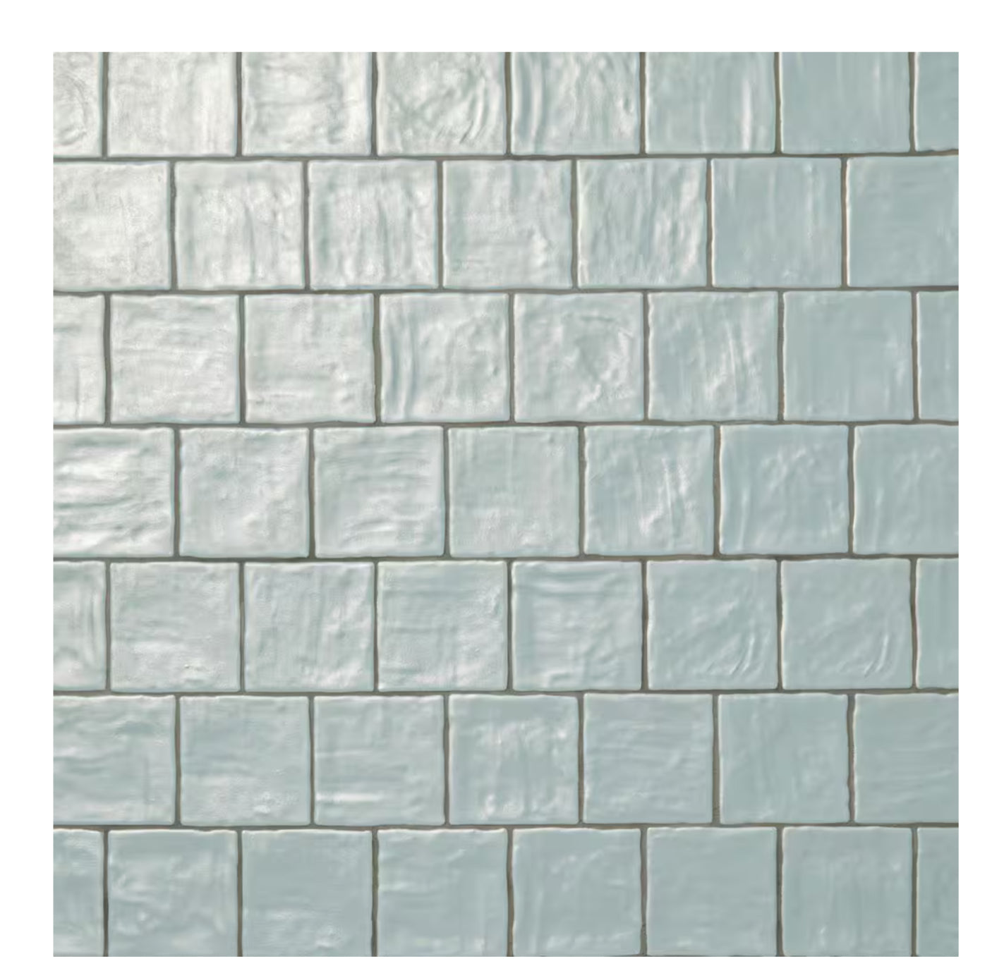 Zelyge Sky Zest 4” x 4” Satin Ceramic Zellige Look Wall Tile