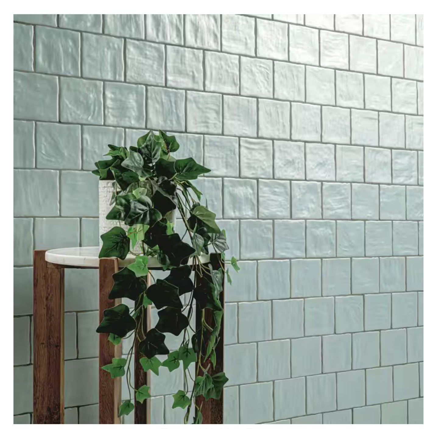 Zelyge Sky Zest 4” x 4” Satin Ceramic Zellige Look Wall Tile