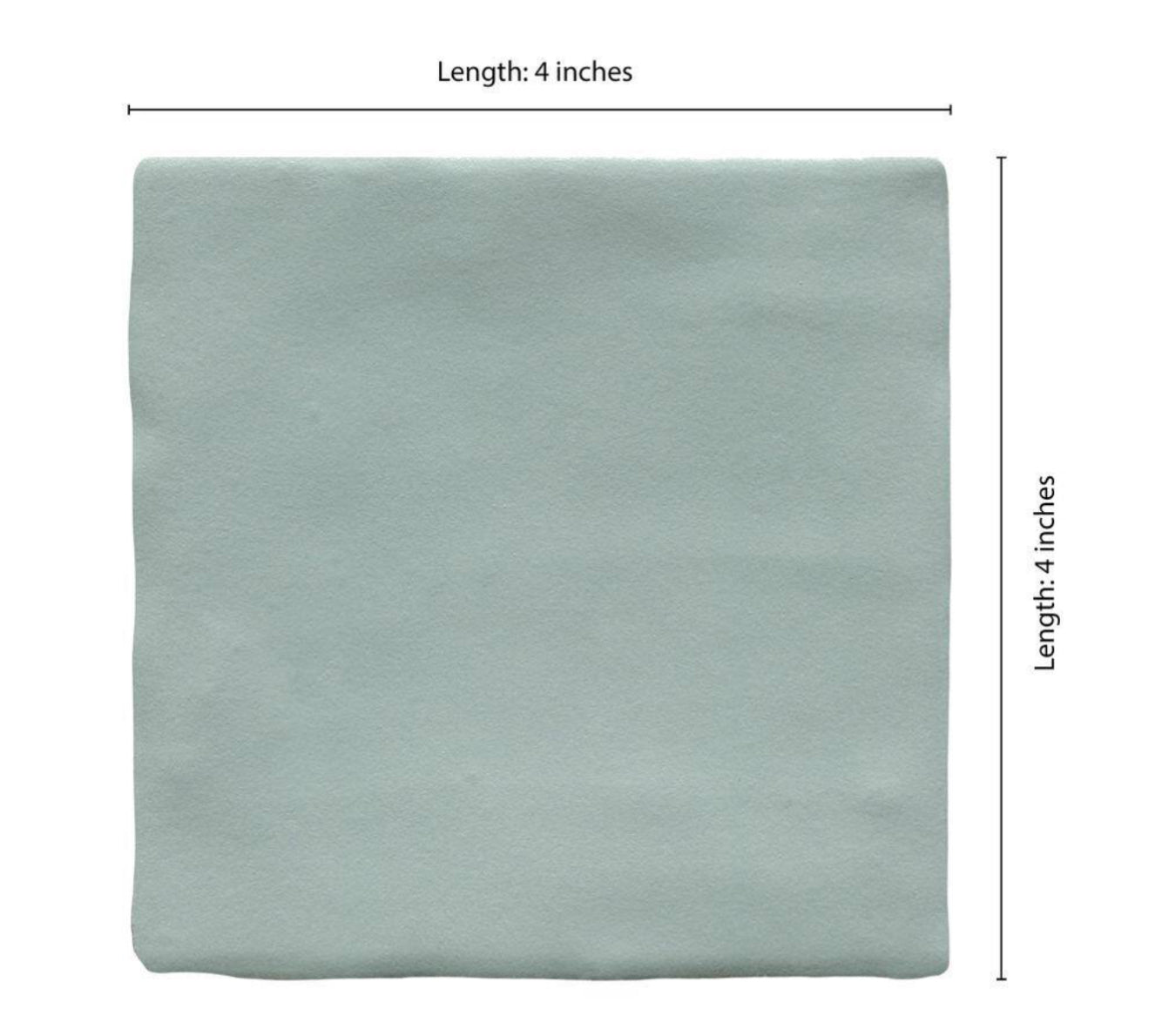 Zelyge Sky Zest 4” x 4” Satin Ceramic Zellige Look Wall Tile