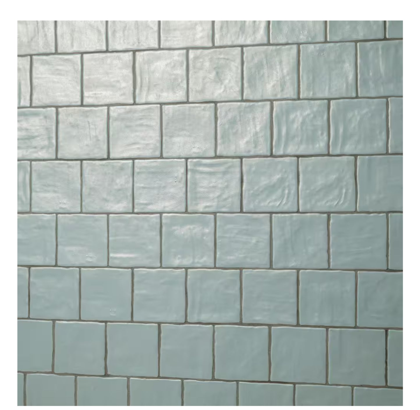 Zelyge Sky Zest 4” x 4” Satin Ceramic Zellige Look Wall Tile