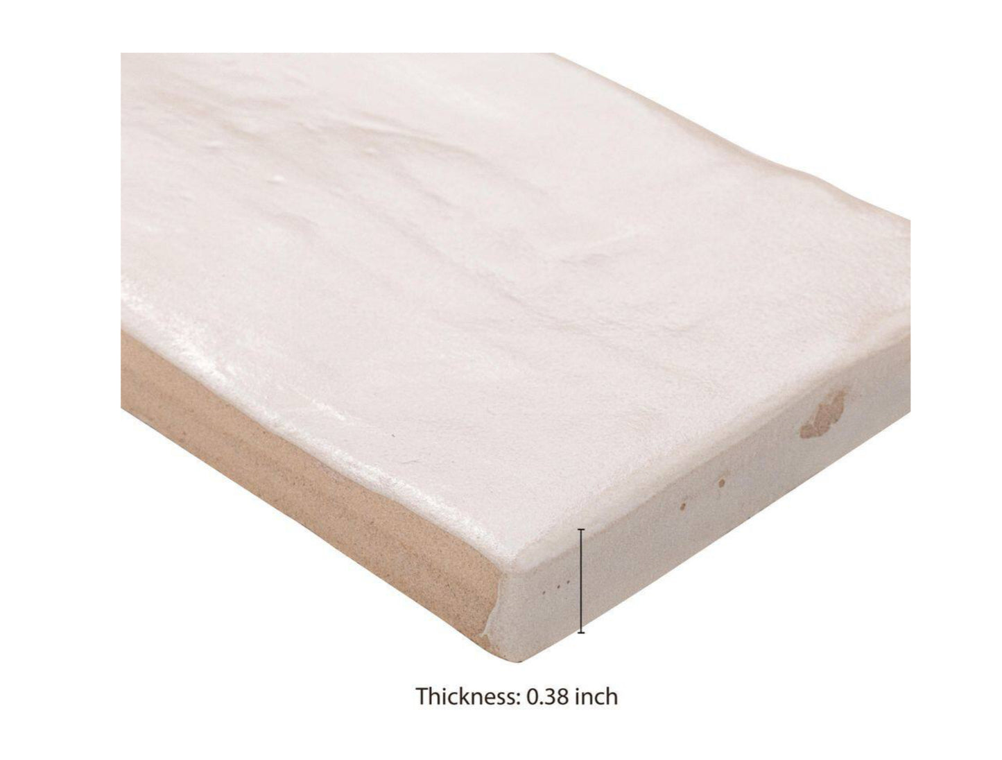 Zelyge Star Zest 2.5” x 8” Satin Ceramic Zellige Look Wall Tile