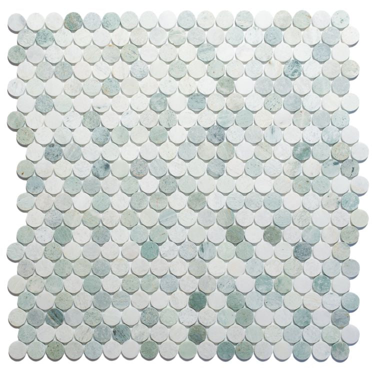 Penny Marble Large Ming Green 11.75 x 12