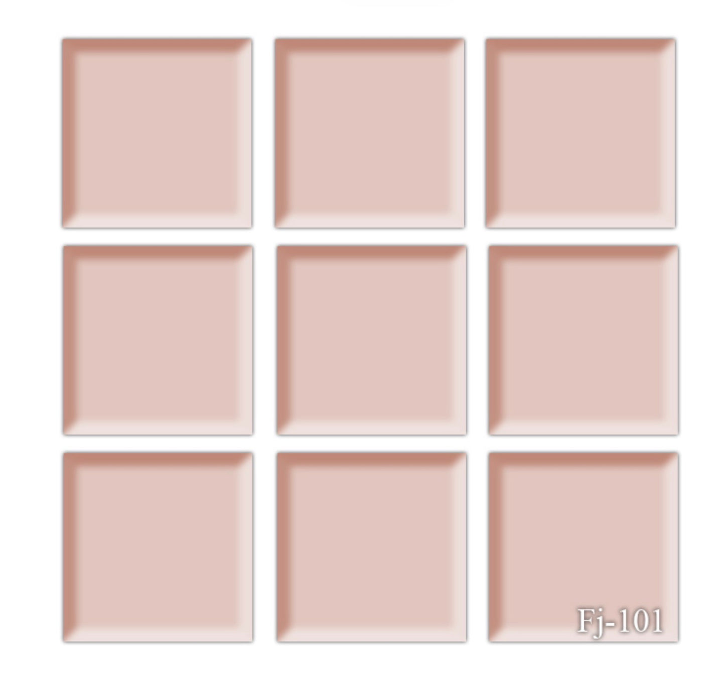 4x4 Fuji Rose Glazed Porcelain Tile