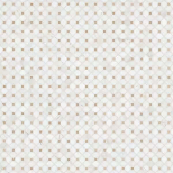 MSI Bianco Dolomite Crema Dotty Polished Marble Mosaic