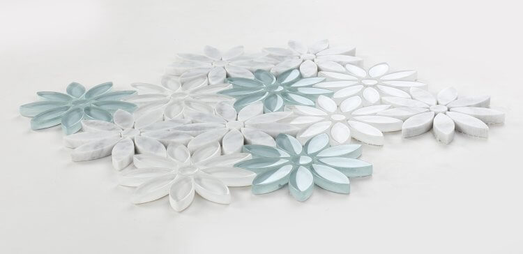 Daisy Blue 10 x 11.25 - Hey Tiles
