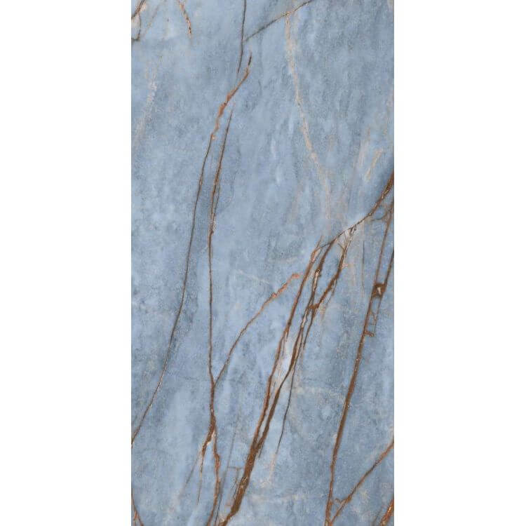 Heritage Luxe Azure Glossy 24 x 48 by Florim - Hey Tiles