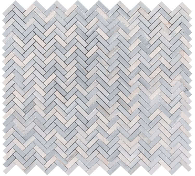 Herringbone Italian Blue 11 x 12.5 - Hey Tiles