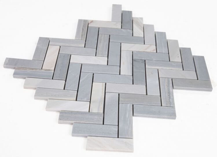 Herringbone Italian Blue 11 x 12.5 - Hey Tiles