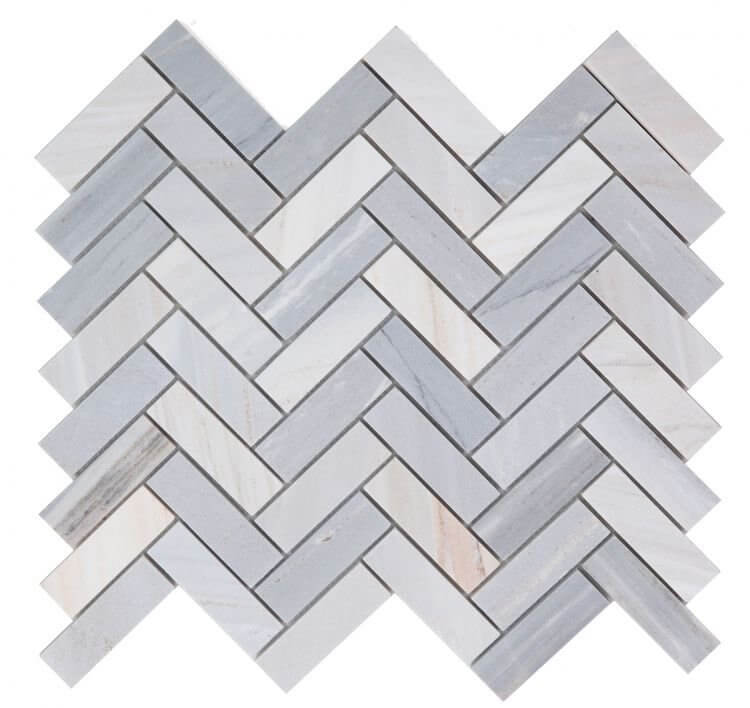 Herringbone Italian Blue 11 x 12.5 - Hey Tiles