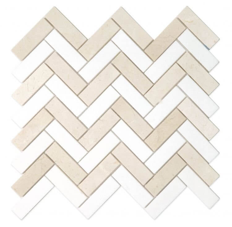Herringbone Marfil 11 x 12.5 - Hey Tiles