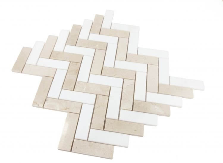Herringbone Marfil 11 x 12.5 - Hey Tiles