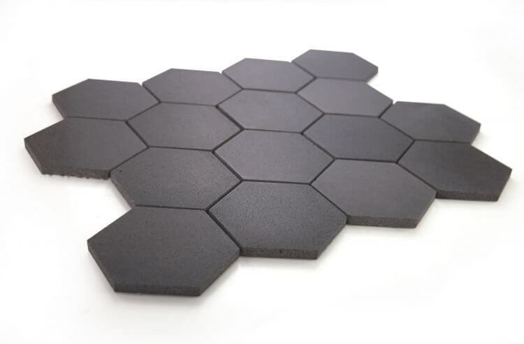 Hexagon Basalt 3 x 3 10.25 x 11.75 - Hey Tiles