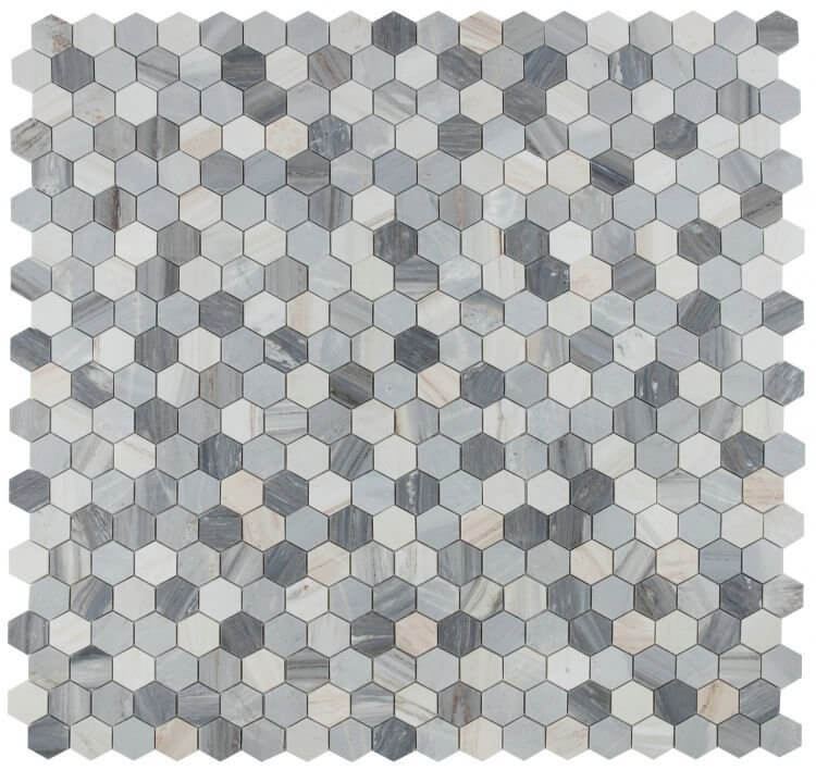 Hexagon Italian Blue 2 x 2 11.75 x 12 - Hey Tiles