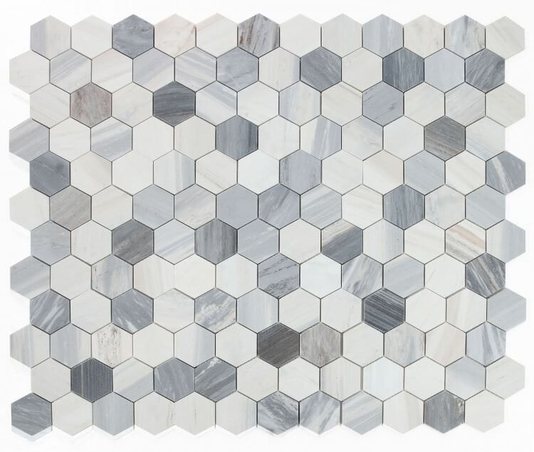 Hexagon Italian Blue 3 x 3 10.25 x 11.75 - Hey Tiles