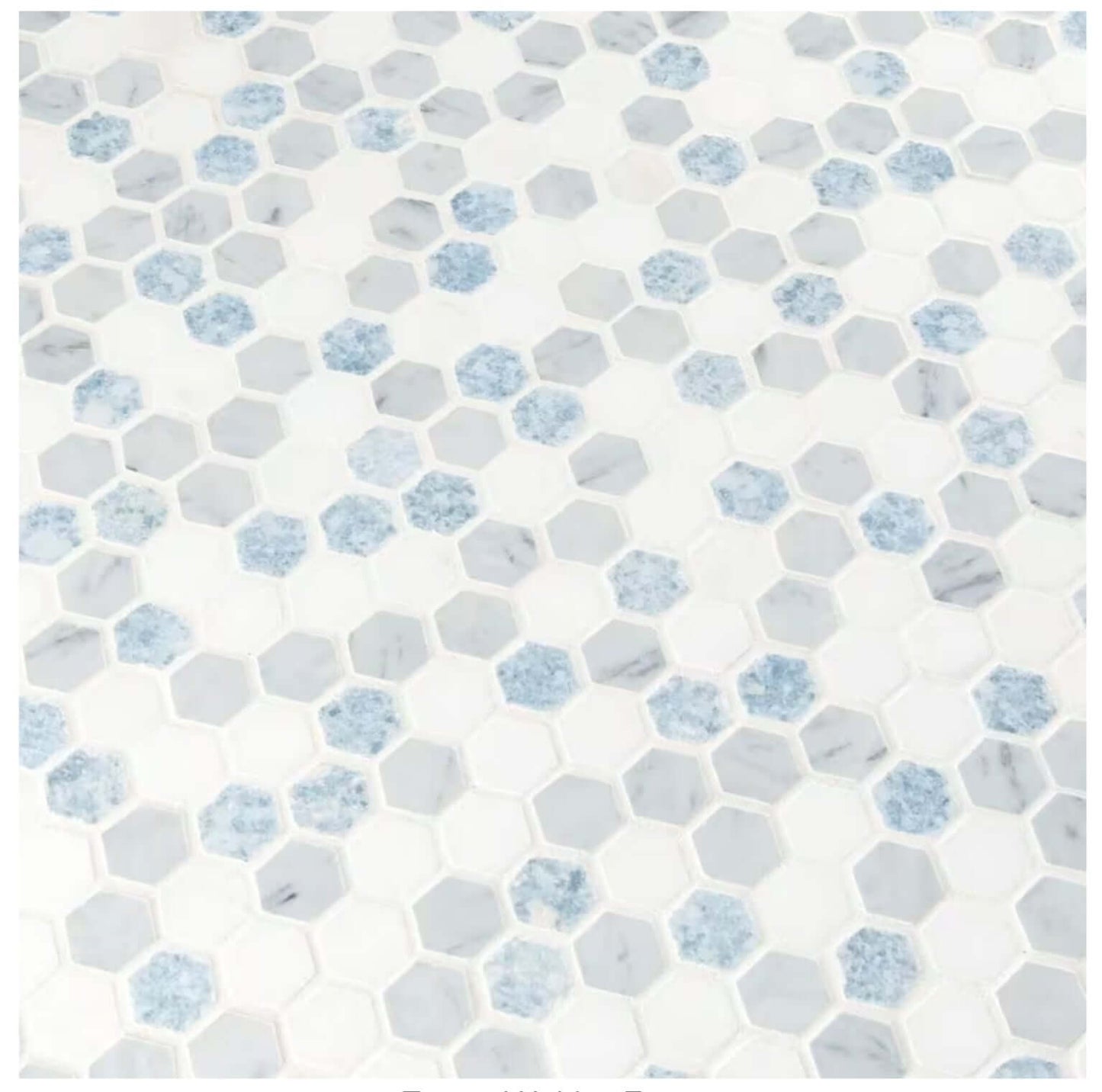 MSI Azula Hexagon 11.81x11.61 x10 mm Polished Marble Mosaic Tile - Hey Tiles