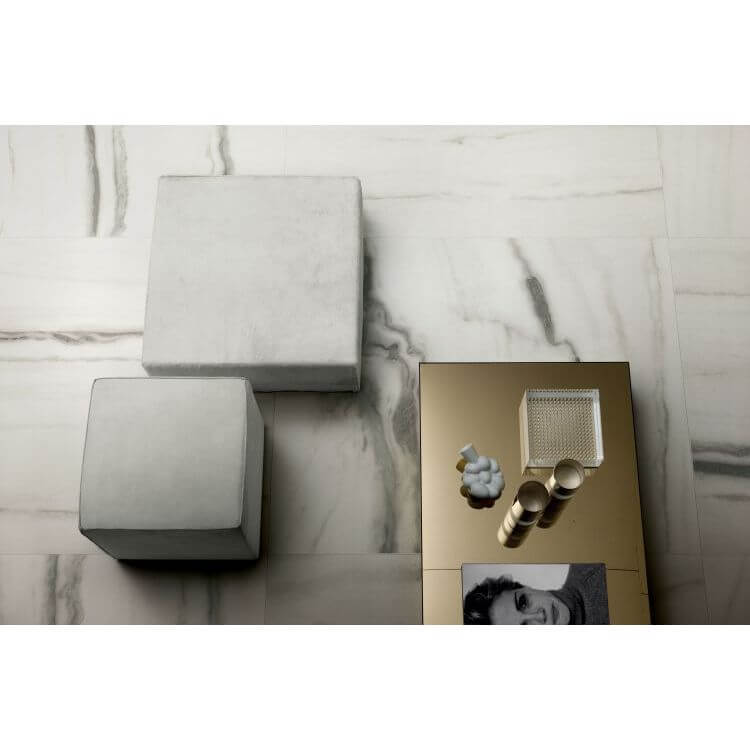 Prexious White Fantasy Glossy 12 x 24 - Hey Tiles