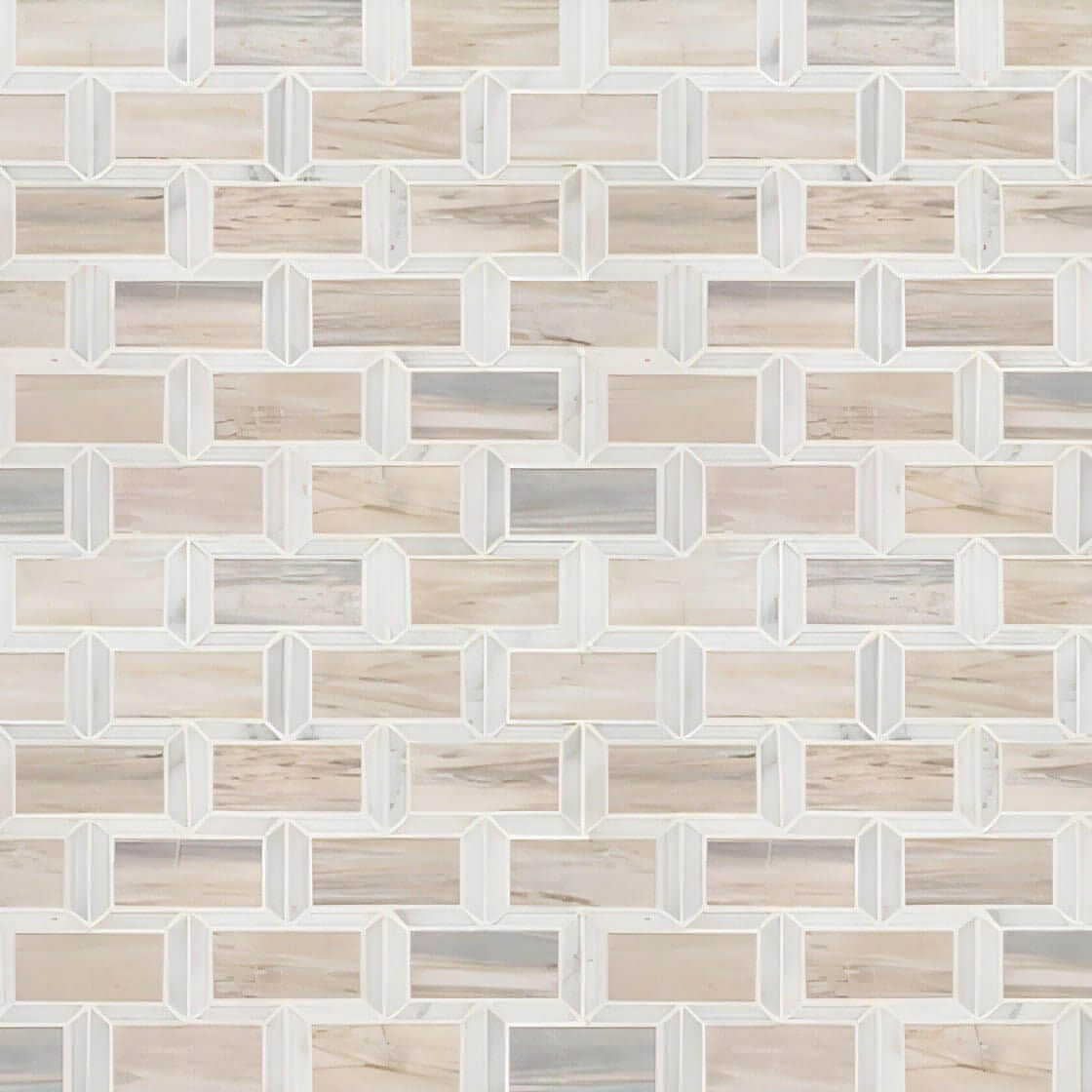 MSI Angora Framework 12X12 Polished Mosaic Tile - Hey Tiles