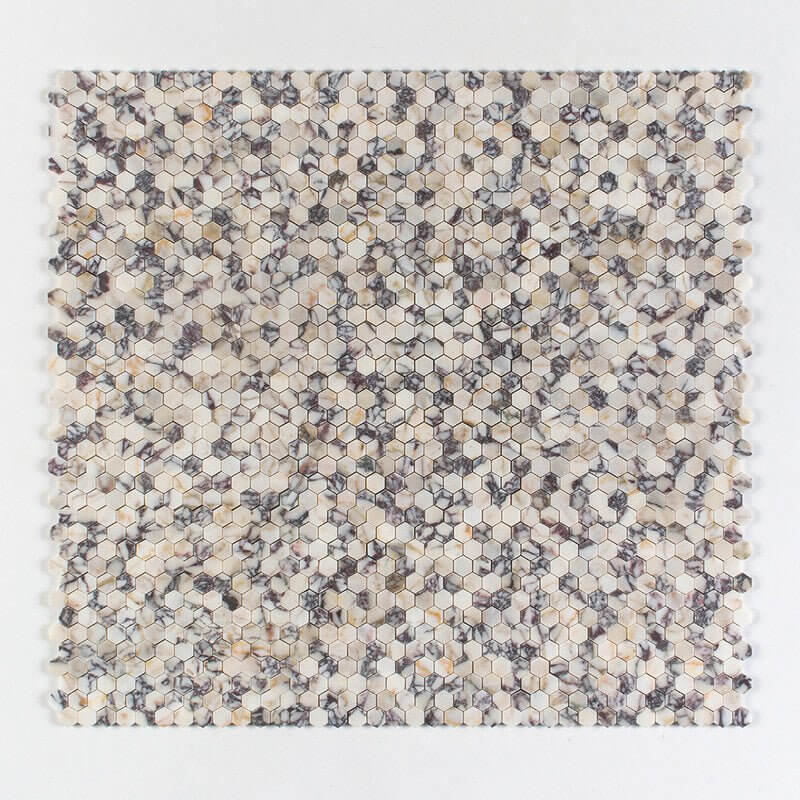 1” Calacatta Viola Hexagon Marble Tile - Hey Tiles