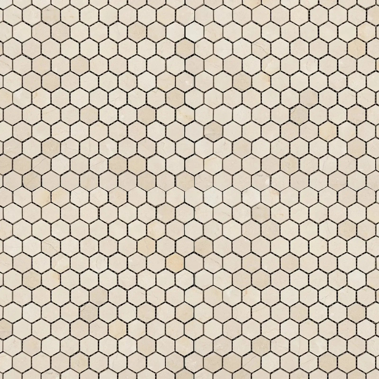 1” Crema Marfil Hexagon Spanish Marble - Hey Tiles