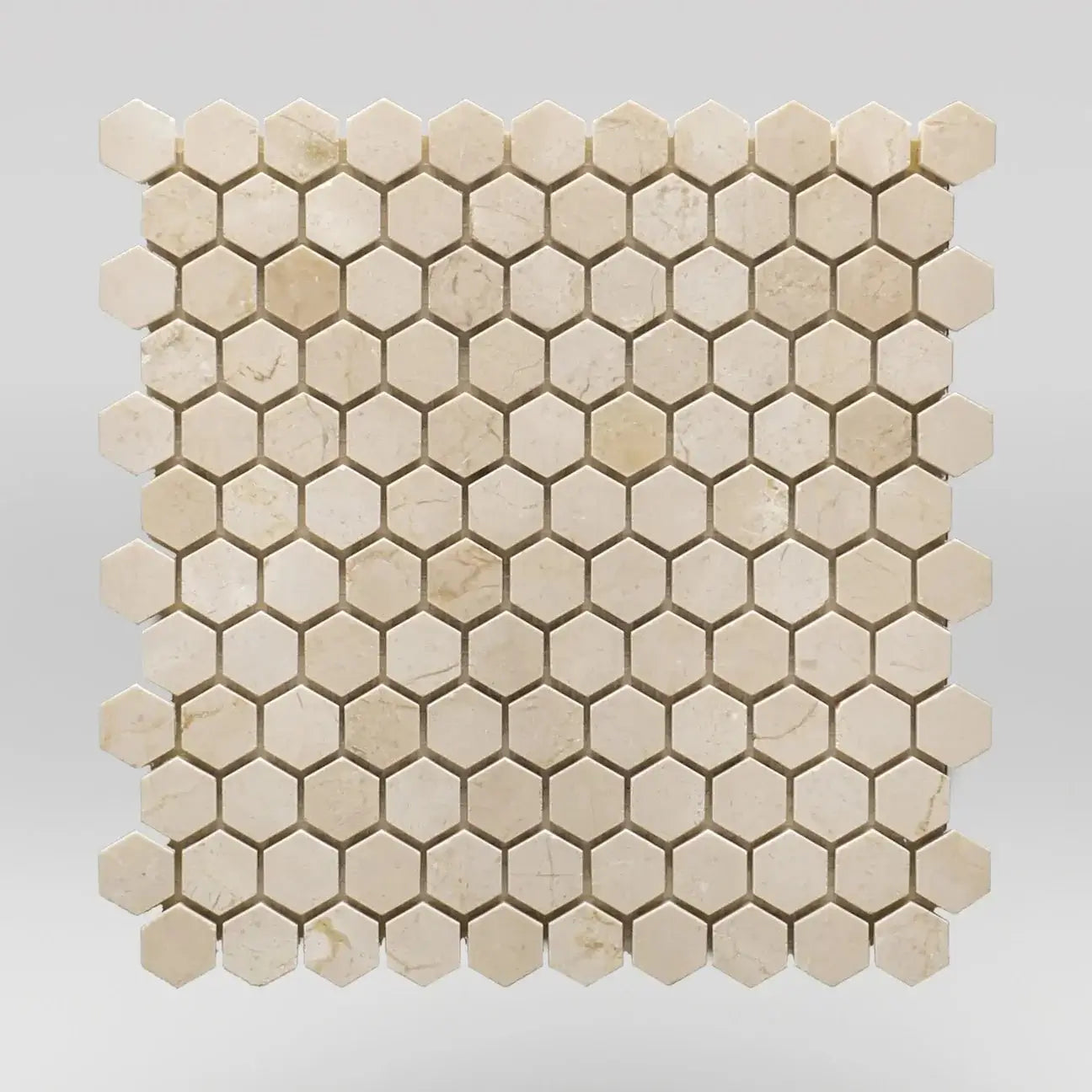 1” Crema Marfil Hexagon Spanish Marble - Hey Tiles