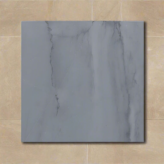 12x12 Bardiglio Imperiale Premium Italian Gray Marble Tile, 3/8 - Hey Tiles