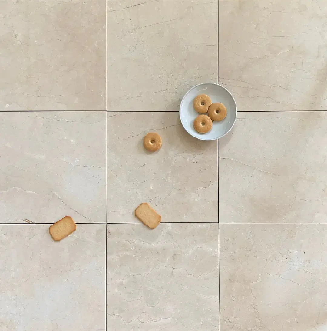 12x12 Crema Marfil Marble Tile from Spain - Hey Tiles