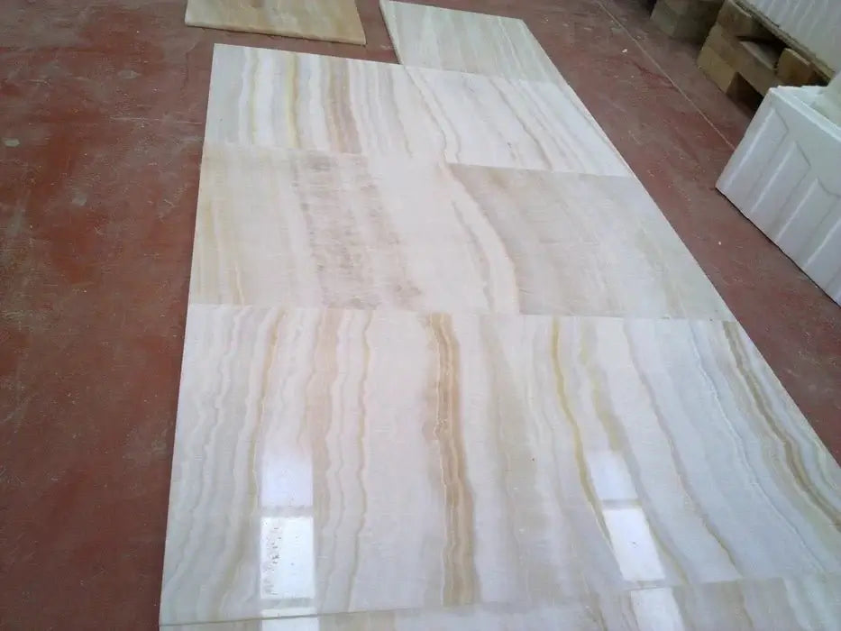 12x24 Vanilla Onyx Vein - Cut Polished Tile - Hey Tiles