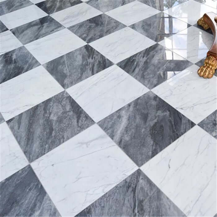 18x18 Bardiglio Nuvolato Italian Gray Marble Tile - Hey Tiles
