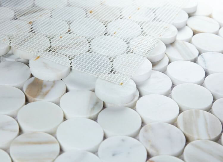 2” Penny Marble Large Calacatta Honed 11.75 x 12 - Hey Tiles