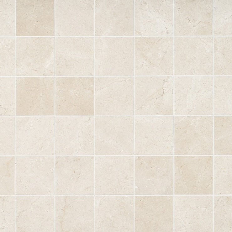 2" X 2" Crema Marfil Square Mosaic Tile - Hey Tiles
