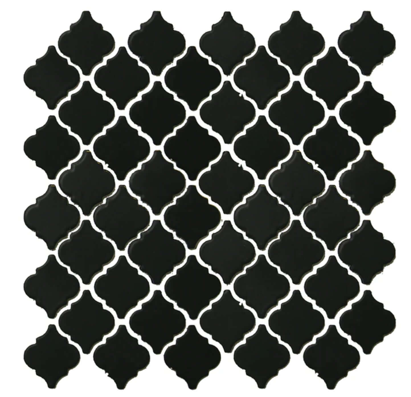 2" x 2" - Fujiwa Matte Black Lantern Porcelain Tile, Pool Rated - Hey Tiles