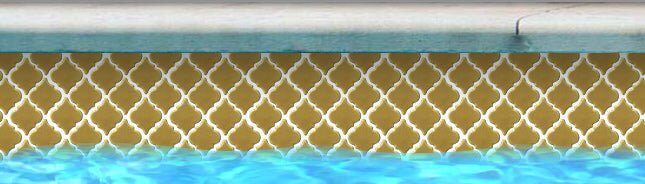 2" x 2" - Fujiwa Matte Gold Lantern Porcelain Tile, Pool Rated - Hey Tiles