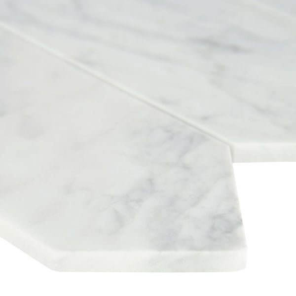 3x12 Carrara White Picket Honed Mosaic Tile - Hey Tiles