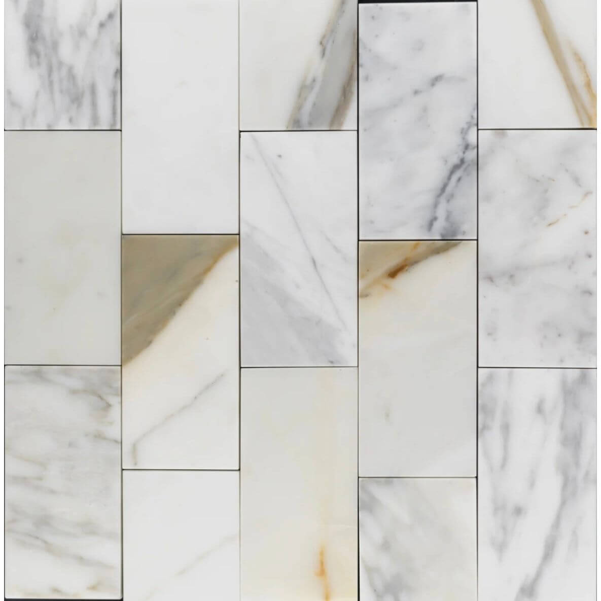 3X6 Calacatta Gold Italian Marble Tile Polished / Honed - Hey Tiles