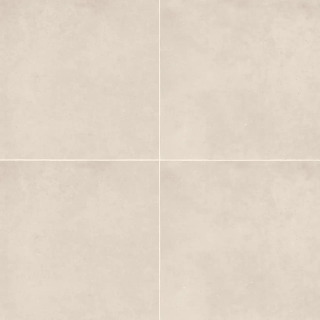 Thaddeus 32-inch matte porcelain tile in creme, featuring a smooth, non-reflective surface for a contemporary look.