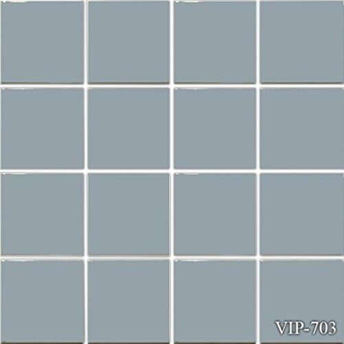 Fujiwa Tile VIP 3x3 Series Gray Mosaic Tile (VIP-703) ideal for modern pool designs and aquatic applications.