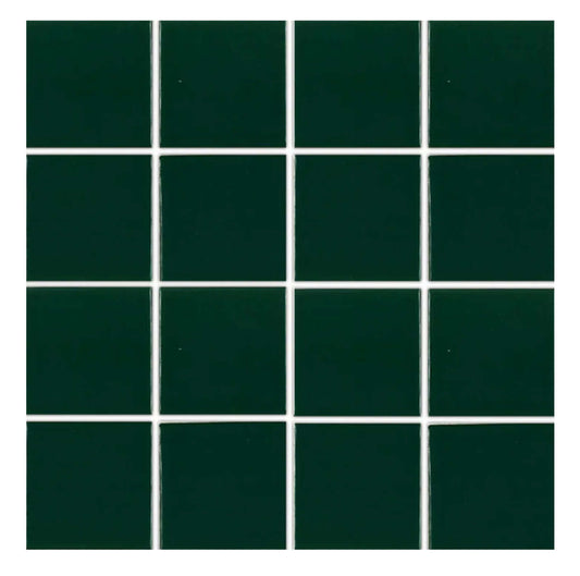 Fujiwa Tile VIP 3x3 Hunter Green Mosaic: Elegant pool-rated design in a small square format.
